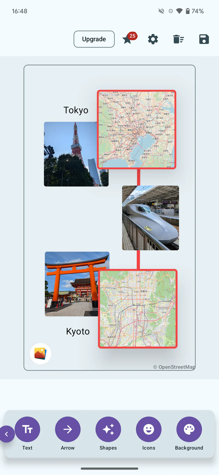 Travel Stories showing a travel photo composition